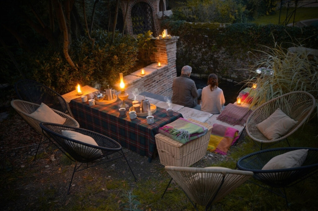 rivière soir , personnes